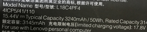 Batería para L12L4A02-4INR19/lenovo-L18C4PF4
